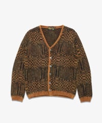 60's Kinson Psychedelic Patterend Mohair Cardigan 34