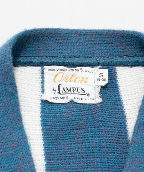 60's CAMPUS Acrylic Cardigan S