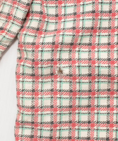 Distressed 50~60's Norwood Print Flannel Shirts L
