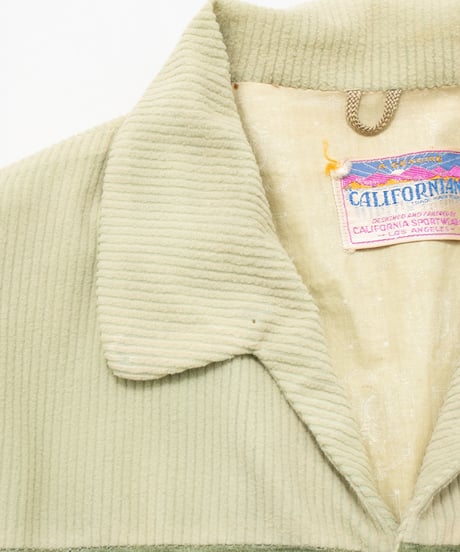 50's CALIFORNIAN Corduroy Shirts Jacket M