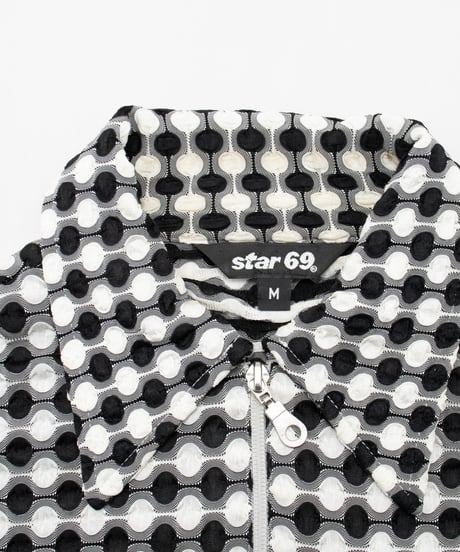 80~90's Star69 Dot Half Zip Pullover M