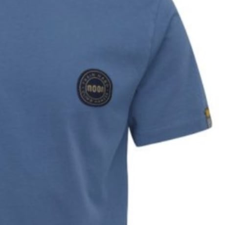 MOON CLIMBING TRAIN HARD BADGE T-SHIRT Ink Blue