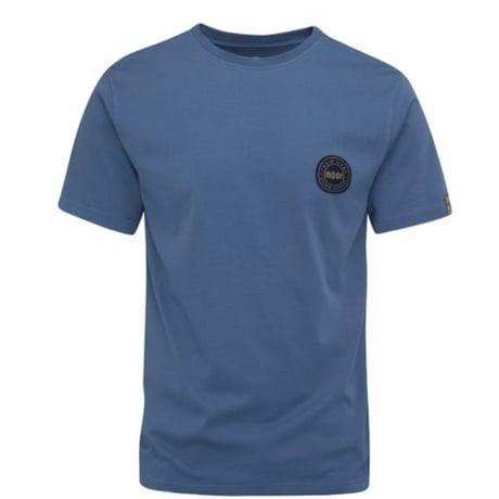 MOON CLIMBING TRAIN HARD BADGE T-SHIRT Ink Blue