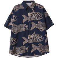 [魚柄]　半袖シャツ