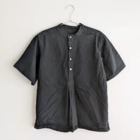 Henley neck shirt　BLACK