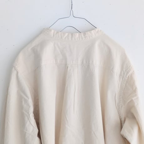 Henley neck shirt　IVORY  long sleeve