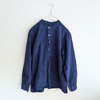 Henley neck shirt　NAVY  long sleeve