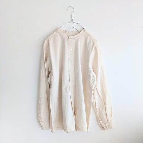Henley neck shirt　IVORY  long sleeve
