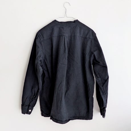 Henley neck shirt　BLACK  long sleeve