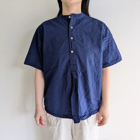 Henley neck shirt　NAVY