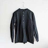 Henley neck shirt　BLACK  long sleeve
