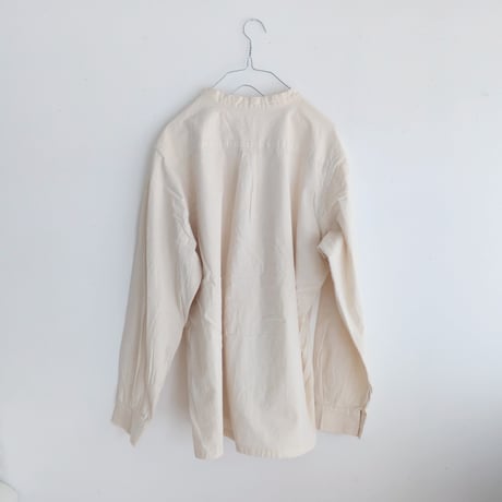 Henley neck shirt　IVORY  long sleeve