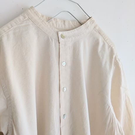 Henley neck shirt　IVORY  long sleeve