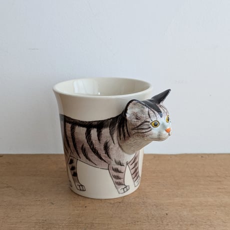 猫のカップ　サバトラ