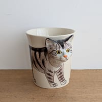 猫のカップ　サバトラ