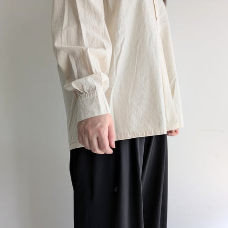 Henley neck shirt　IVORY  long sleeve