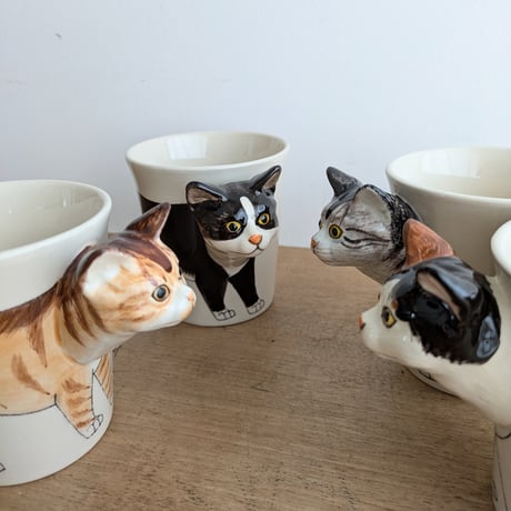 猫のカップ　ハチワレ