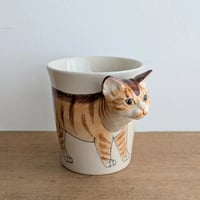 猫のカップ　チャシロ