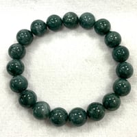 グアテマラ産　青翡翠（天然ブルージェダイト）　10ミリブレスレット