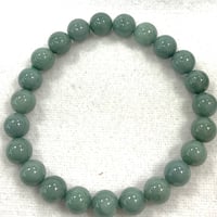 グアテマラ産　青翡翠（天然ブルージェダイト）　8ミリブレスレット