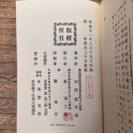 山田美妙『夏木立』（新撰　名著復刻全集　近代文学館）