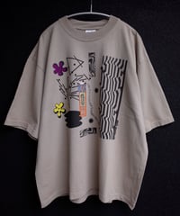 HITOTSU-KIRI series “EUREKA” Collage Garment Dye T-shirts