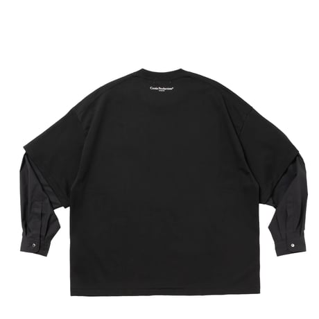 SPANISH PIMA LAYERED SLEEVE BOXY L/S TEE