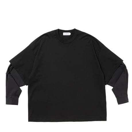 SPANISH PIMA LAYERED SLEEVE BOXY L/S TEE