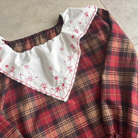 hanasugiyama受注アイテム/6.handkerchief dress  checked