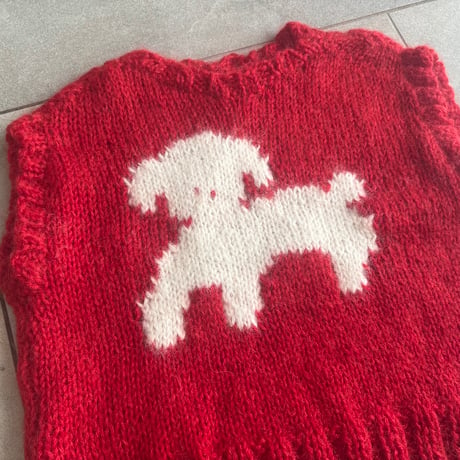 hanasugiyama受注アイテム/19.dog knit vest