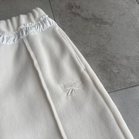 Reebok cropped fleece pants with ribbon hem