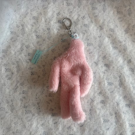 くたくたにんげんのぬいぐるみキーホルダー　ピンク