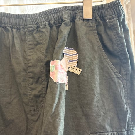 republic ribbon ショートパンツ　カーキ
