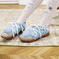 sneaker/Double bow monster blue