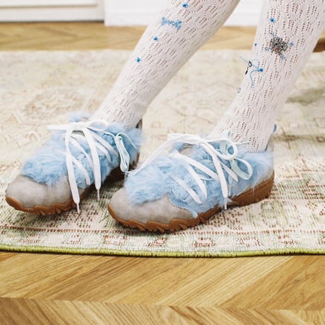 sneaker/Double bow monster blue