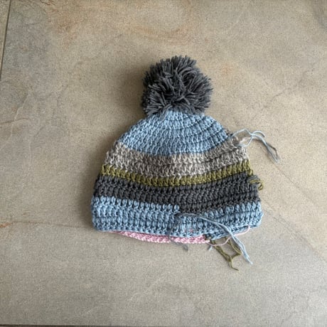 patchwork knit hat