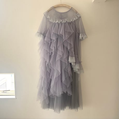 tulle dress グレー