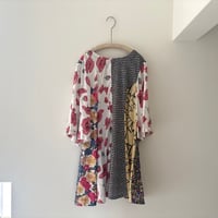 Mixed pattern panel dress