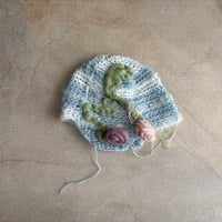 Flower knit hat