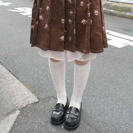 hanasugiyama受注アイテム/8.rose print skirt