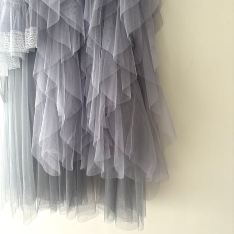 tulle dress グレー