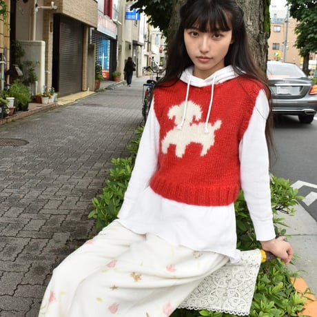 hanasugiyama受注アイテム/19.dog knit vest