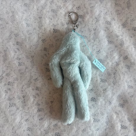 くたくたにんげんのぬいぐるみキーホルダー　ライトブルー
