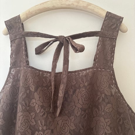 ribbon dress brown