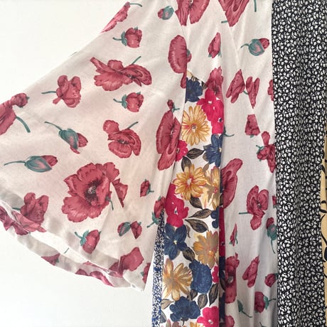 Mixed pattern panel dress
