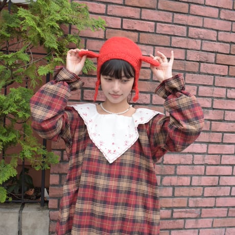 hanasugiyama受注アイテム/21.dog knit cap