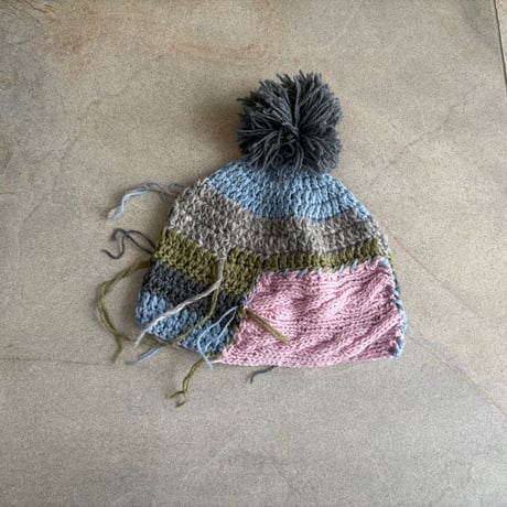 patchwork knit hat