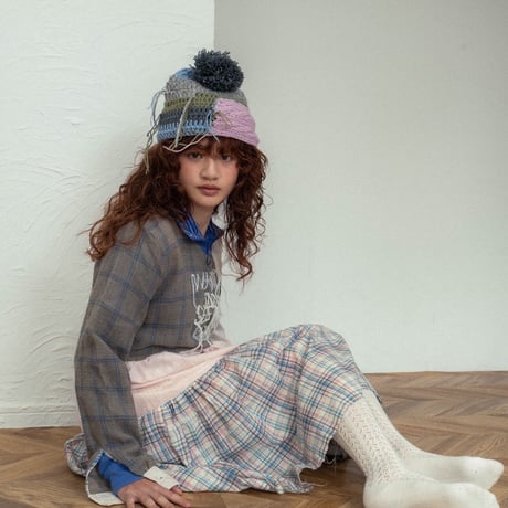 patchwork knit hat