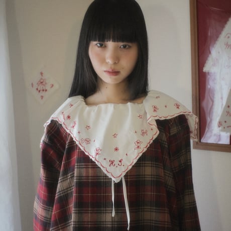 hanasugiyama受注アイテム/6.handkerchief dress  checked