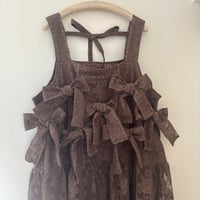 ribbon dress brown